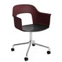 HAY Living Büro-Armlehnstuhl Layout 262 von Hay Bordeaux, Aluminium poliert, Black