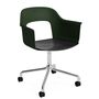 HAY Living Büro-Armlehnstuhl Layout 262 von Hay Bottle green, Aluminium poliert, Black
