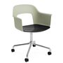 HAY Living Büro-Armlehnstuhl Layout 262 von Hay Pastel green , Aluminium poliert, Black