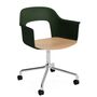 HAY Living Büro-Armlehnstuhl Layout 262 von Hay Bottle green, Aluminium poliert, Natural 
