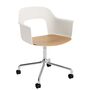 HAY Living Büro-Armlehnstuhl Layout 262 von Hay Cream White, Aluminium poliert, Natural 