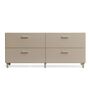 String Furniture Relief Kommode Niedrig von String Furniture Beige
