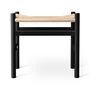 Carl Hansen & Søn CH53 Buche Soft Black, Papierkordel Natur, H: 39 cm