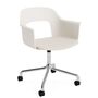 HAY Living Büro-Armlehnstuhl Layout 263 von Hay Cream White / Mode - 011, Aluminium poliert