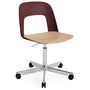 HAY Living Bürostuhl Layout 142 von Hay Bordeaux, Aluminium poliert, Natural 