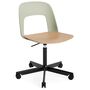 HAY Living Bürostuhl Layout 142 von Hay Pastel green , Schwarz pulverbeschichtet Aluminium, Natural 