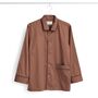 HAY Accessoires Outline Pyjama L/S Shirt  Milk Chocolate, M/L