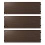 String Furniture Shelves / Pack 3 Dunkle Eiche, B: 58 cm, T: 30 cm