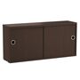 String Furniture Cabinet with Sliding Doors Dunkle Eiche, B: 78 cm, T: 20 cm