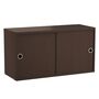 String Furniture Cabinet with Sliding Doors Dunkle Eiche, B: 78 cm, T: 30 cm