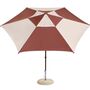 HAY Accessoires Sonnenschirm Terrazza in Hexagon von Hay Off-white / Burgundy