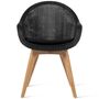 Vincent Sheppard Vincent Sheppard Edgard Dining Chair Schwarzes Kunstgeflecht, Unbehandeltes TeakholzVincent Sheppard Vincent Sheppard Edgard Dining Chair Schwarzes Kunstgeflecht, Unbehandeltes Teakholz