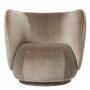 Ferm Living Loungesessel Rico Devoré Velvet von Ferm Living Flint Grey
