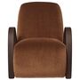 Ferm Living Buur Lounge Chair Eichenholz dunkel gebeizt, Rust 67 - Rich Velvet