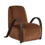 Ferm Living Buur Lounge Chair Eichenholz dunkel gebeizt, Rust 67 - Rich Velvet