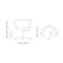 Ferm Living Esszimmerstuhl Rico Castors Devoré Velvet von Ferm Living Flint Grey