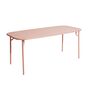 Petite Friture Rechteckiger Lamellen Tisch Week-End von Petite Friture  Medium , Blush