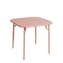 Petite Friture Quadratischer Lamellentisch Week-End von Petite Friture Blush