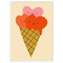 Gemälde Hearts Icecream von Paper Collective