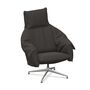 Vitra BCU Bascule Highback von Vitra Dunkelbraun 07 - Iroko 2, Aluminium gestrahlt, H: 43 cm