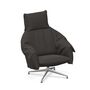 Vitra BCU Bascule Highback von Vitra Dunkelbraun 07 - Iroko 2, Aluminium gestrahlt, H: 38 cm