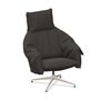 Vitra BCU Bascule Highback von Vitra Dunkelbraun 07 - Iroko 2, Kreide 37 pulverbeschichtet (glatt), H: 43 cm
