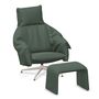 Vitra BCU Bascule Highback & Bench von Vitra Malachit 09 - Cento, Kreide 37 pulverbeschichtet (glatt), H: 38 cm