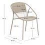 Kave Home Stapelbarer Outdoor-Stuhl Atrani von Kave Home Taupe
