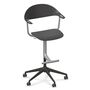 Vitra Mynt High Bürostuhl mit 5-Sterngestell von Vitra Basic Dark 01 RE, Rolle hart gebremst für Teppichboden 02, Aluminium gestrahlt 96