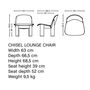 HAY Living Chisel Lounge Chair Front Upholstery