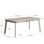 Kave Home Ausziehbarer Outdoor Tisch Izola von Kave Home B: 185 - 235 cm, Taupe
