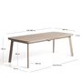 Kave Home Ausziehbarer Outdoor Tisch Izola von Kave Home B: 220 - 280 cm, Taupe
