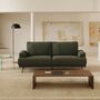 Kave Home 2-Sitzer Sofa Karin in Chenille von Kave Home Walnuss / Austin - Dunkelgrün