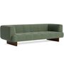HAY Living 3 Sitzer Sofa Quilton Lift von Hay Linara - 100 / Walnuss Lackiert