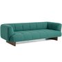 HAY Living 3 Sitzer Sofa Quilton Lift von Hay Naveli - 953 / Walnuss Lackiert
