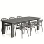 Kave Home Set Ausziehtisch Livorno und 6 Stühle Alimia von Kave Home Graphit