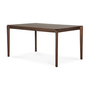 Ethnicraft Bok Tisch rechteckig B: 140 cm / T: 80 cm, Teak braun lackiert