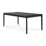 Ethnicraft Bok Tisch rechteckig B: 180 cm / T: 90 cm, Eiche schwarz lackiert