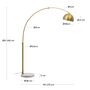 Kave Home Stehleuchte Madali von Kave Home Brass / Marmor weiss