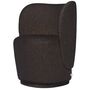 Ferm Living Drehbarer Lounge Chair Rico Club von Ferm Living Black / Honey - Vanir