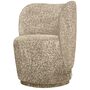 Ferm Living Drehbarer Lounge Chair Rico Club von Ferm Living Butter / Black - Poppy Velvet 