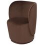 Ferm Living Drehbarer Lounge Chair Rico Club von Ferm Living Coffee 46  - Rich Velvet