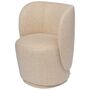 Ferm Living Drehbarer Lounge Chair Rico Club von Ferm Living Off White / Honey - Vanir