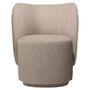 Ferm Living Drehbarer Lounge Chair Rico Club von Ferm Living Black / Honey - Vanir