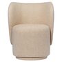 Ferm Living Drehbarer Lounge Chair Rico Club von Ferm Living Black / Honey - Vanir