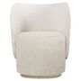 Ferm Living Drehbarer Lounge Chair Rico Club von Ferm Living Black / Honey - Vanir