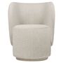 Ferm Living Drehbarer Lounge Chair Rico Club von Ferm Living Black / Honey - Vanir
