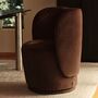 Ferm Living Drehbarer Lounge Chair Rico Club von Ferm Living Black / Honey - Vanir