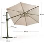 Kave Home Exzentrischer Sonnenschirm Noli von Kave Home L: 300 cm, Grün
