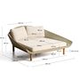 Kave Home 2er-Sonnenliege Olbia von Kave Home Grün / Beige